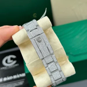 Rolex Datejust 41mm insex Ruby Tím Full Moissanite HongKong – Customize Diamod - Görsel 8
