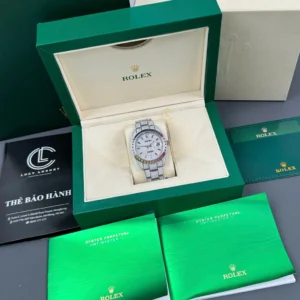 Rolex Datejust 41mm Benzel Ruby Full Moissanite Hongkong – Customize Diamod - Görsel 8