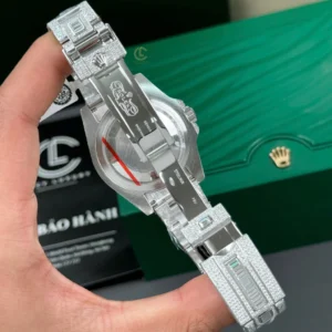 Rolex GMT – Master II 40mm Custom Full Moissanite Baguette HongKong – Customize Diamod - Görsel 11