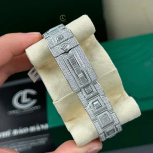 Rolex GMT – Master II 40mm Custom Full Moissanite Baguette HongKong – Customize Diamod - Görsel 10