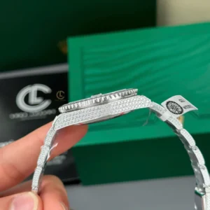 Rolex GMT – Master II 40mm Custom Full Moissanite Baguette HongKong – Customize Diamod - Görsel 8