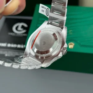 Rolex GMT – Master II 40mm Custom Full Moissanite Baguette HongKong – Customize Diamod - Görsel 9