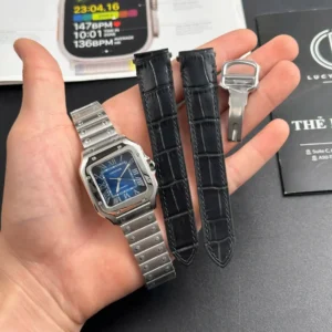 Alternative view of Cartier Santos De Cartier Medium Blue WSSA0063 35.5mm – VIP Version
