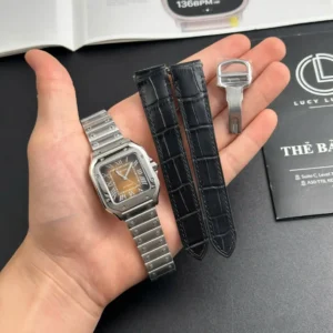 Alternative view of Cartier Santos De Cartier Chocolate Dial WSSA0065 35.5mm – VIP Version