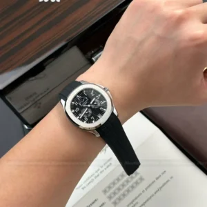 Alternative view of Patek Philippe Aquanaut 5261A Moonphase Black 40mm – VIP Version