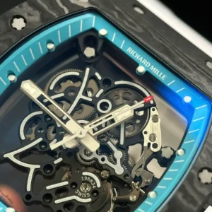 Richard Mille RM055 Asia Manual Winding Bubba Watson Carbon 42MM Blue – VIP Version - Görsel 4