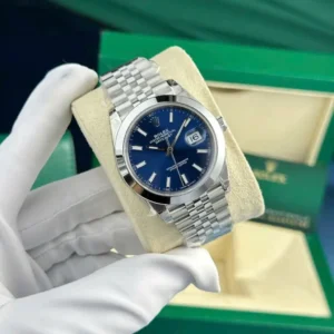 Alternative view of Rolex Datejust 126300BLSJ Blue 41mm – VIP Version