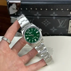 Alternative view of Rolex Oyster Perpetual M134300-0006 “Pistachio” 41mm – VIP Version
