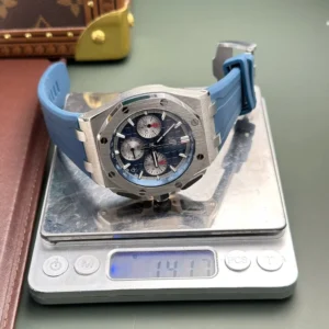 Alternative view of Audemars Piguet Royal Oak Offshore Steel in Blue 26420ST 42mm – VIP Version