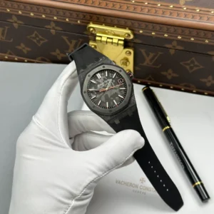 Alternative view of Audemars Piguet Royal Oak 15500 DiW Voidline Carbon 41mm orange color – VIP Version