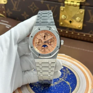Alternative view of Audemars Piguet Royal Oak Perpetual Calendar 26615Ti limited edition Salmon dial 41mm – VIP Version