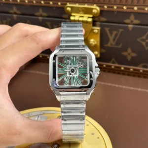 Alternative view of Cartier Santos Large Skeleton WHSA0028 39mm – VIP Version