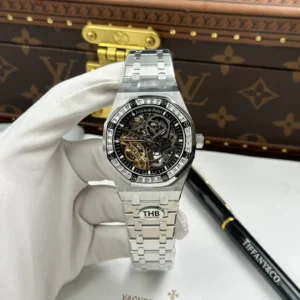 Audemars Piguet Royal Oak Frosted Gold Double Balance Wheel Openworked 41mm benzen Baugette – VIP VERSION - Görsel 3